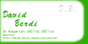 david berdi business card